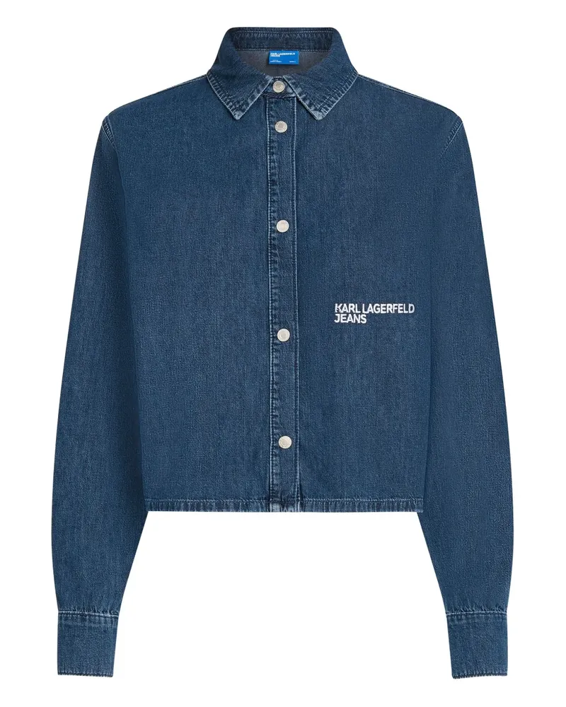 Karl Lagerfeld Kastige Jeansbluse - Blau Blau