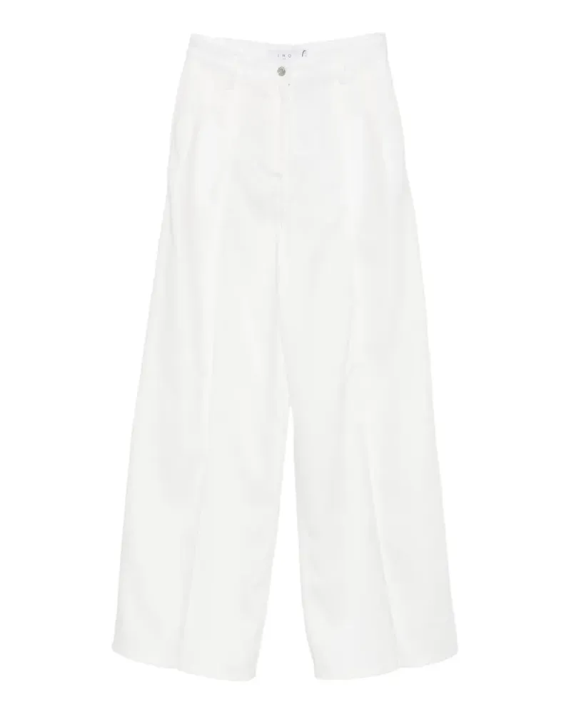 IRO logo-patch wide-leg jeans - Weiß Weiß