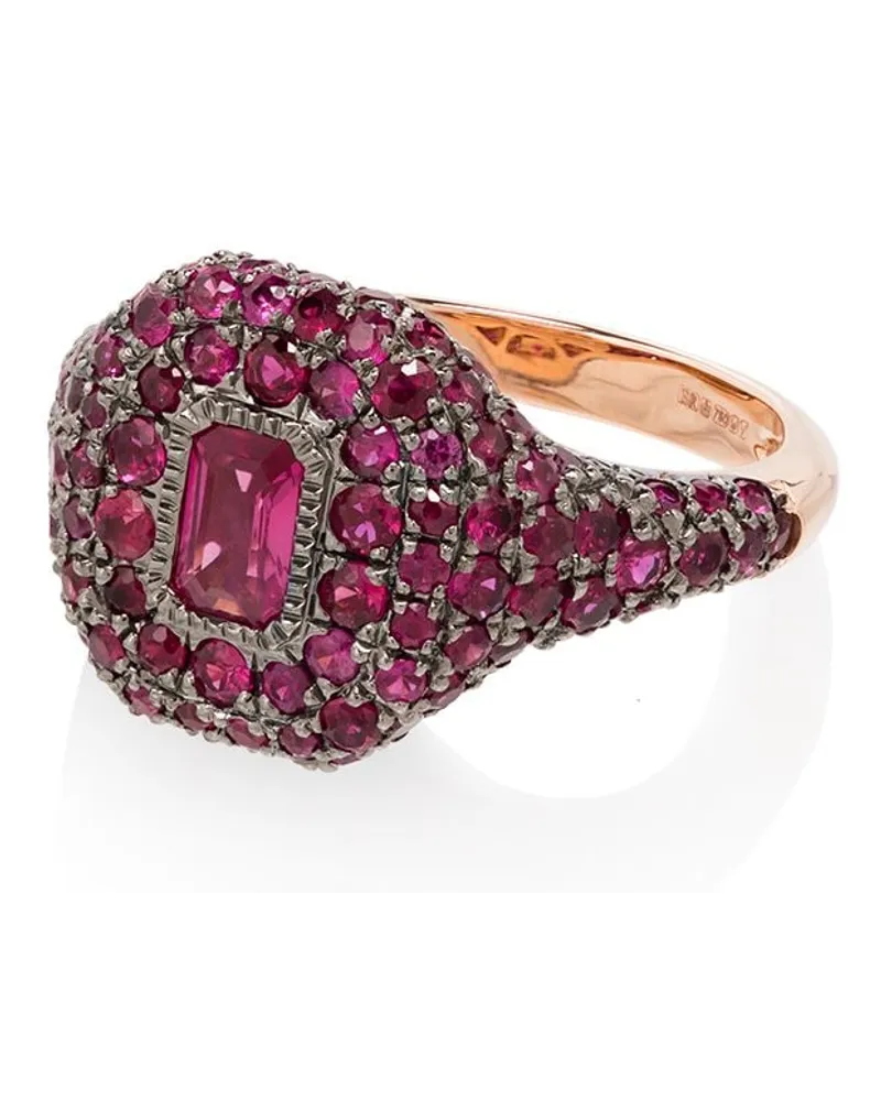 SHAY 18kt Rotgoldring - Rosa Rosa