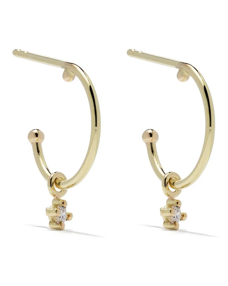 Wouters & Hendrix 18kt Goldcreolen mit Diamanten Gold