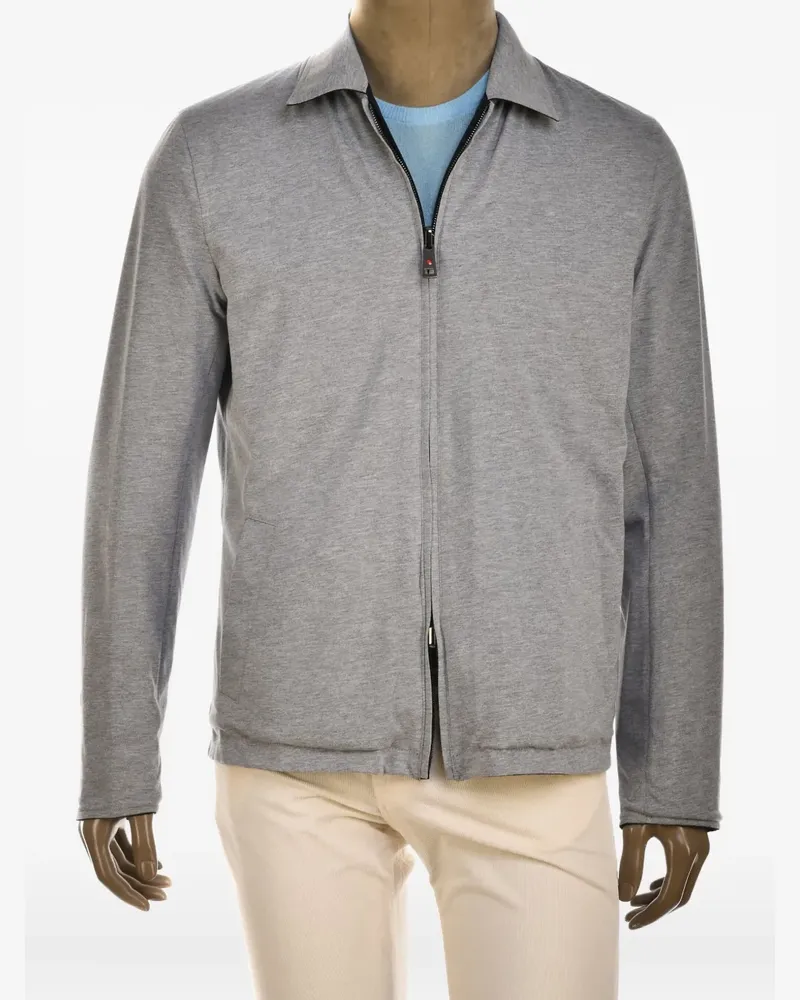 Kiton Ritik Jacke mit aufgesetzten Taschen - Blau Blau