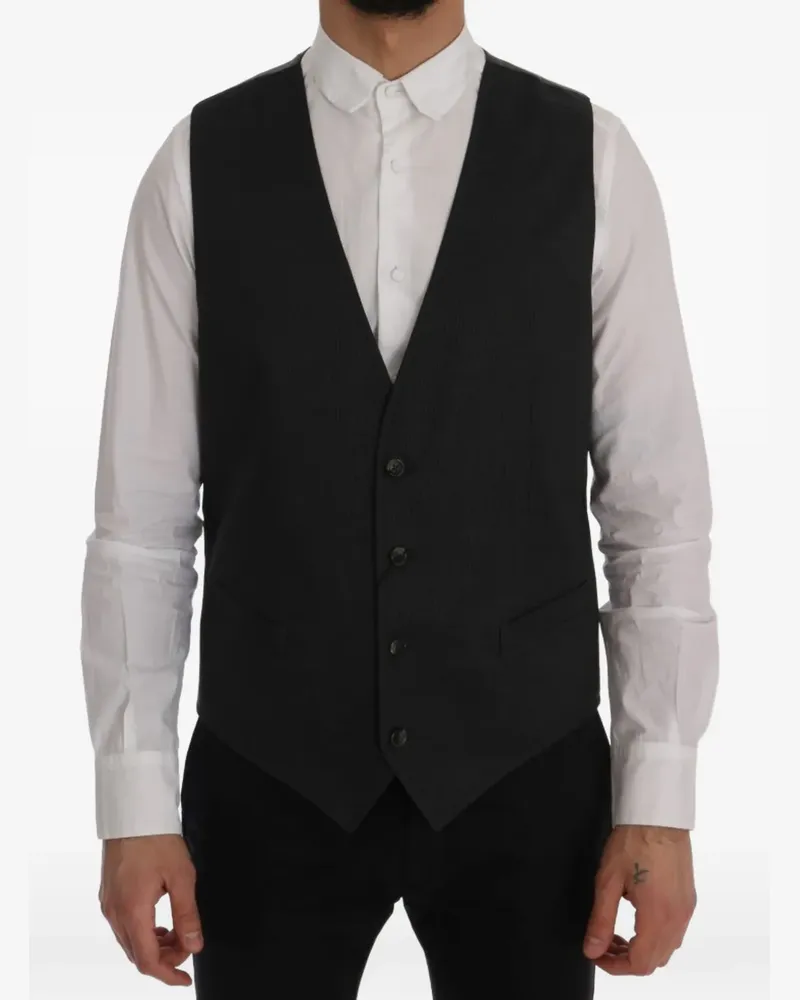 Dolce & Gabbana Staff pinstripe-pattern waistcoat - Grau Grau