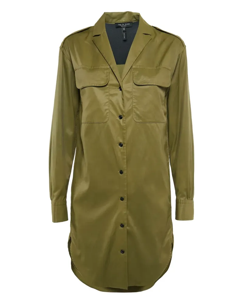 Rag & Bone 2024 Hemdkleid aus Baumwollgemisch - Grün Grün