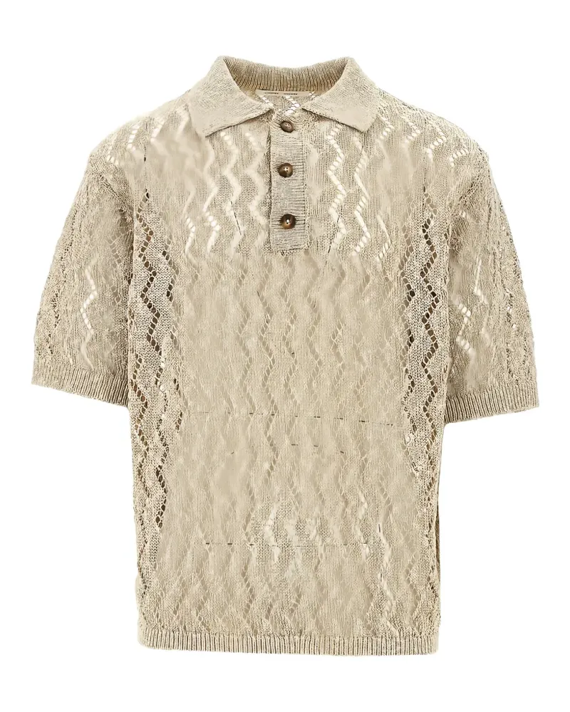 CMMN SWDN Apollo chevron-knit sweater - Nude Nude