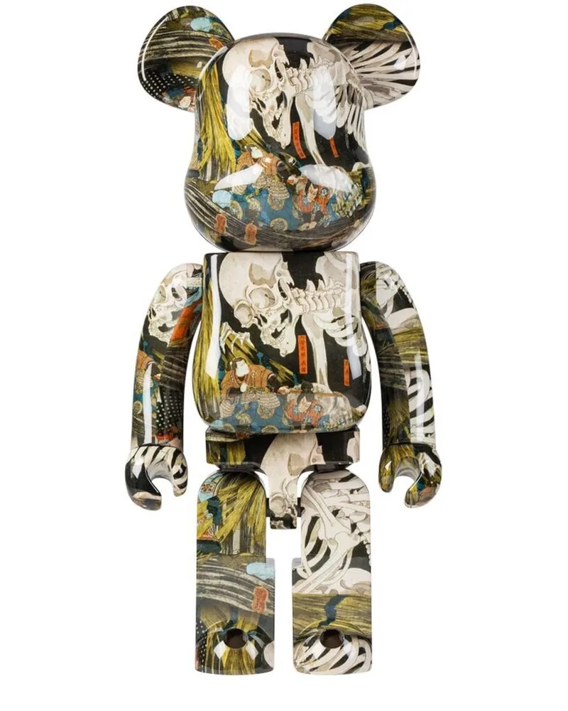 Medicom Toy x Utagawa Kuniyoshi The Haunted Old Palaca At Soma BE@RBRICK 1000% Figur Schwarz