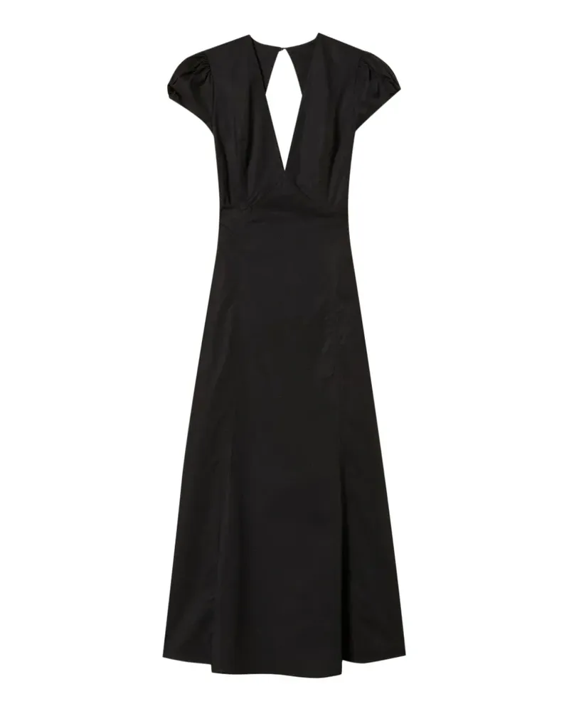 Twin-Set V-neck open-back midi dress - Schwarz Schwarz