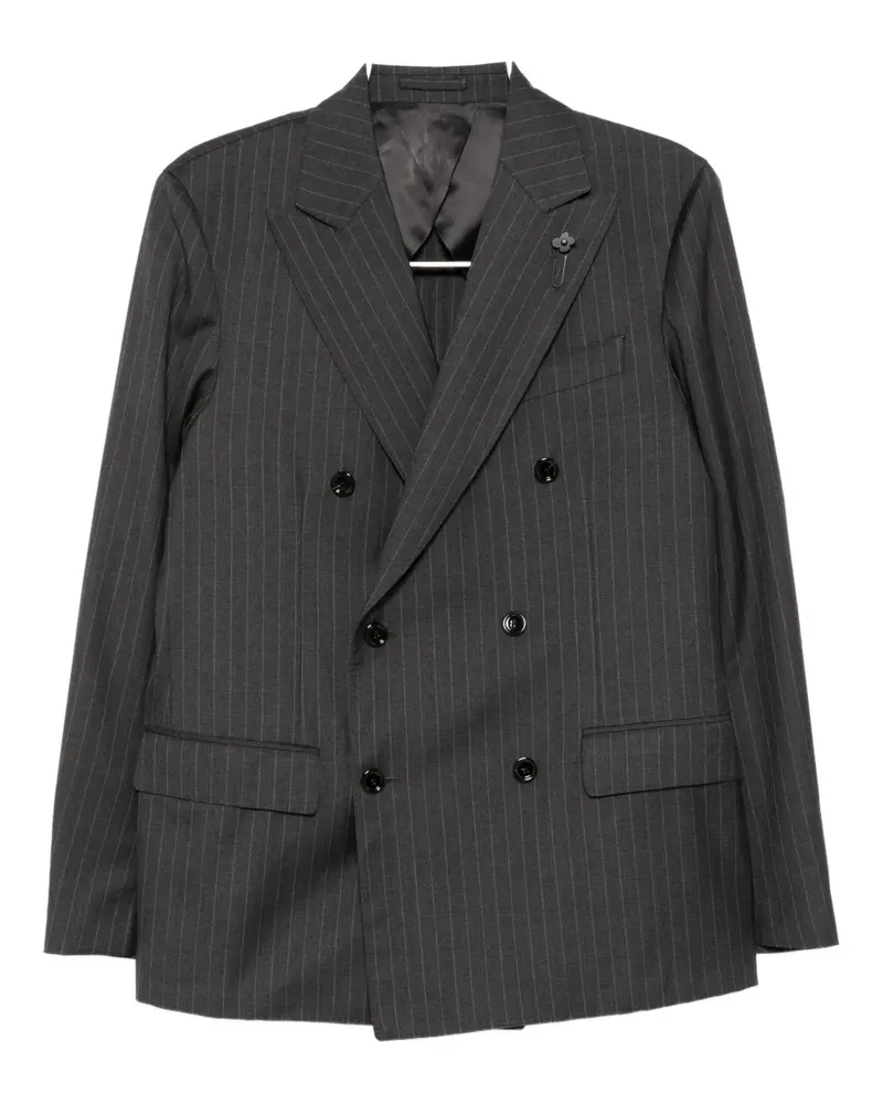 LARDINI Doppelreihiger Anzug mit Nadelstreifen - Grau Grau