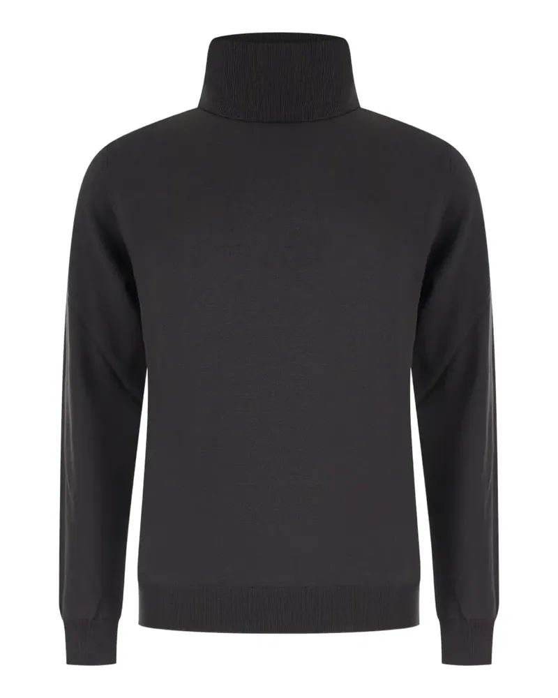 Zanone Gestrickter Rollkragenpullover - Schwarz Schwarz