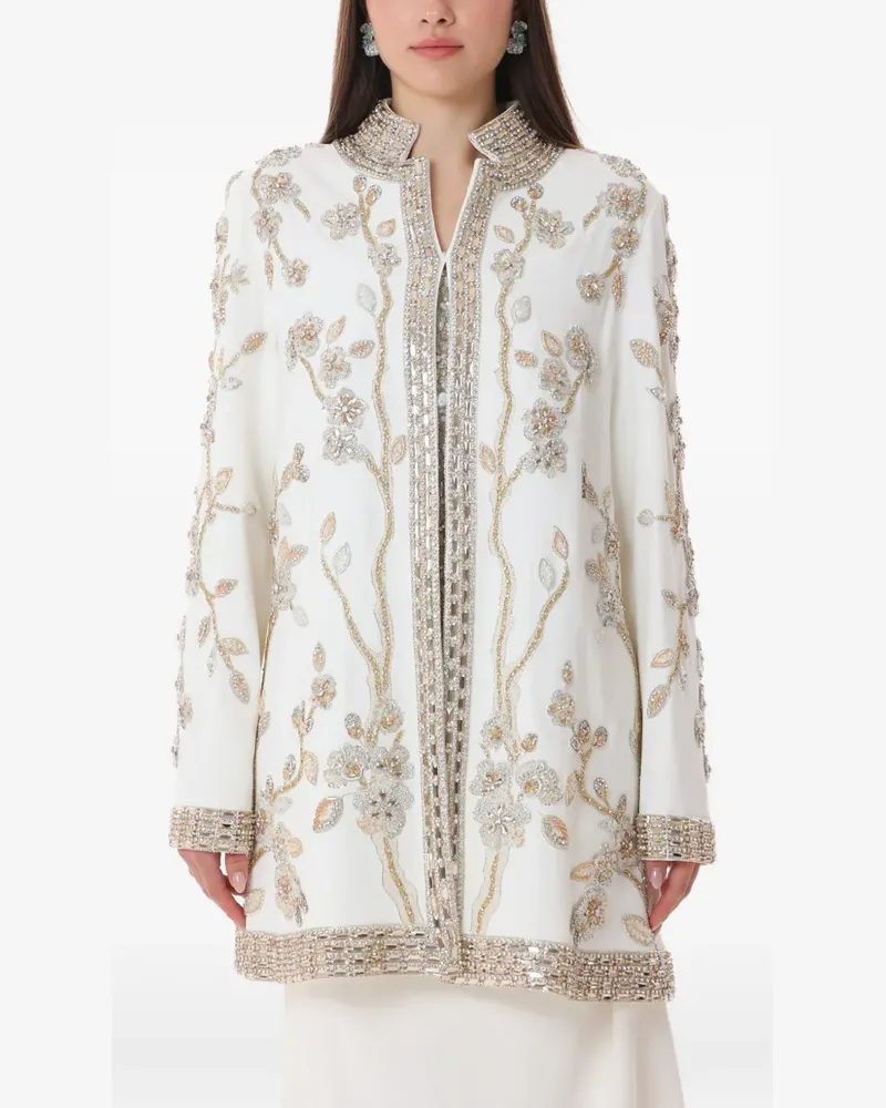 Dina Melwani Jacke mit Stickerei - Weiß Weiß