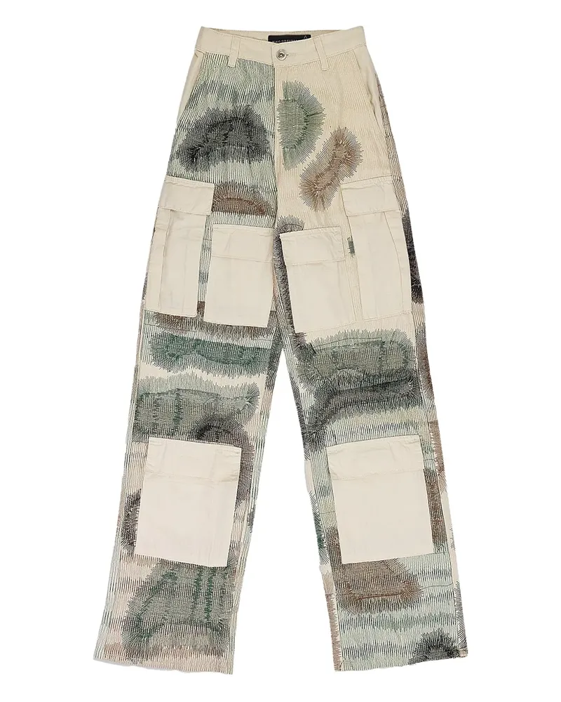 WHO DECIDES WAR Jeans mit Stickerei - Nude Nude
