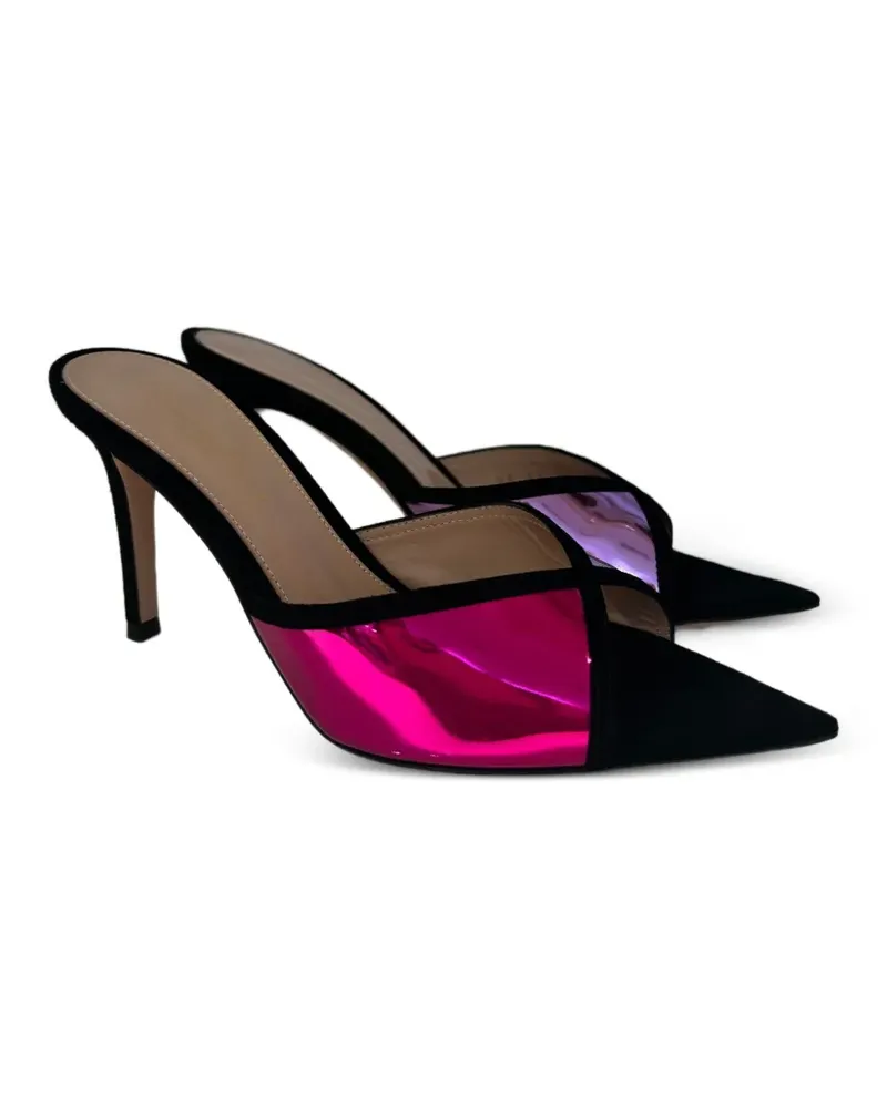 Gianvito Rossi Sandalen im Metallic-Look - Rosa Rosa