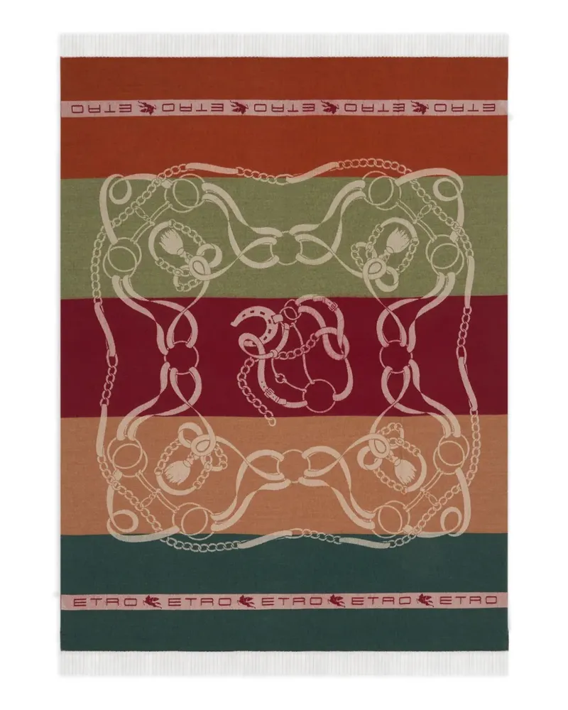 Etro Decke mit Pferdemuster (140cm x 180cm) - Nude Nude