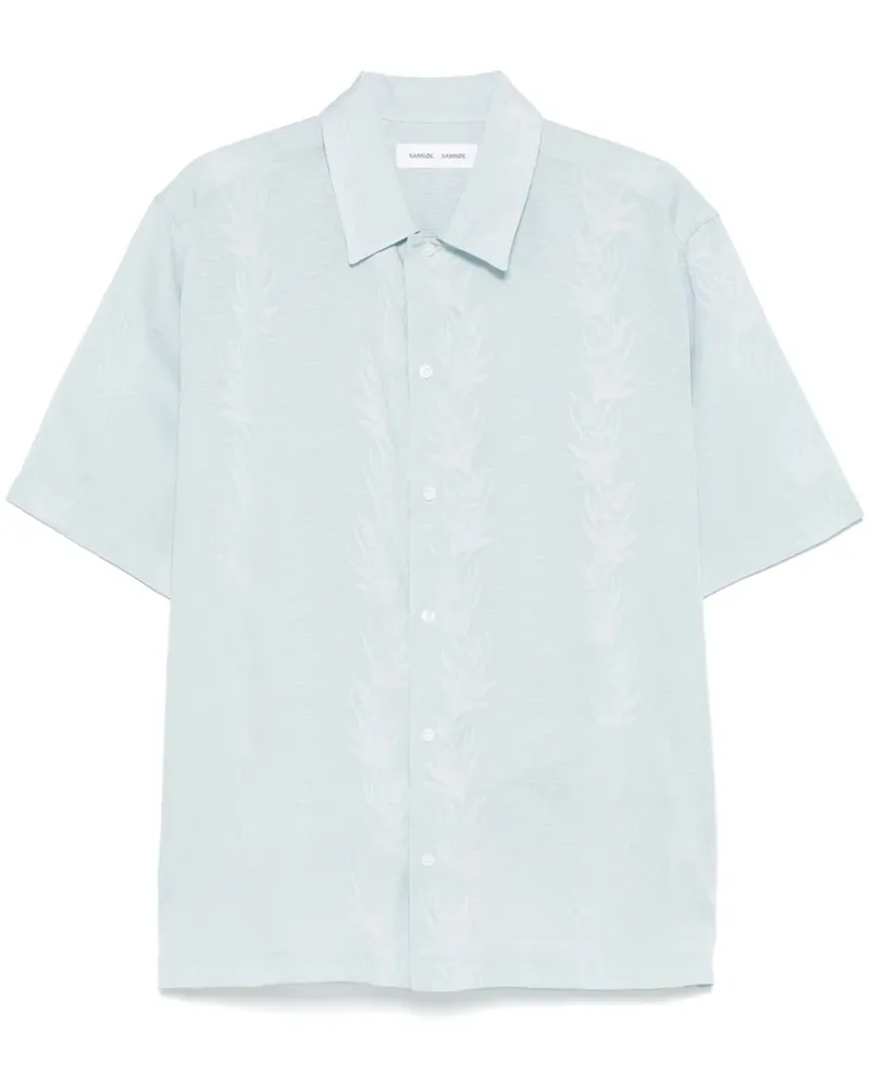 Samsøe & Samsøe x Saayo Jacquard-Hemd - Blau Blau