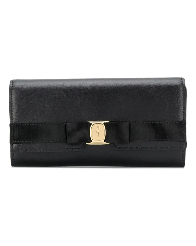 Ferragamo Portemonnaie mit Vara-Schleife - Schwarz Schwarz