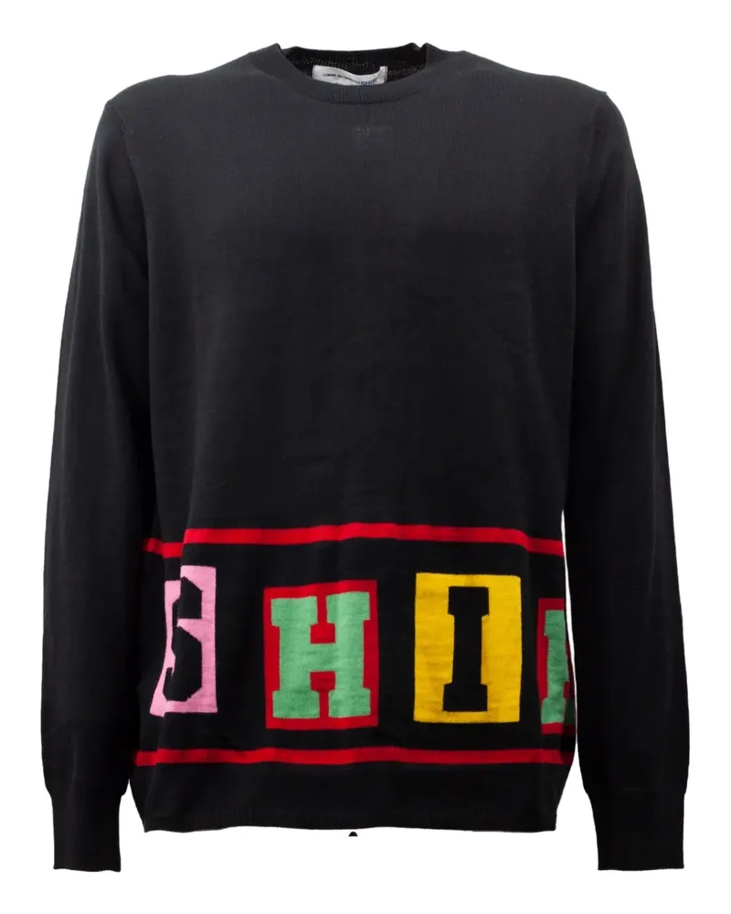 Comme des Garçons Langarmshirt mit Rundhalsausschnitt - Schwarz Schwarz