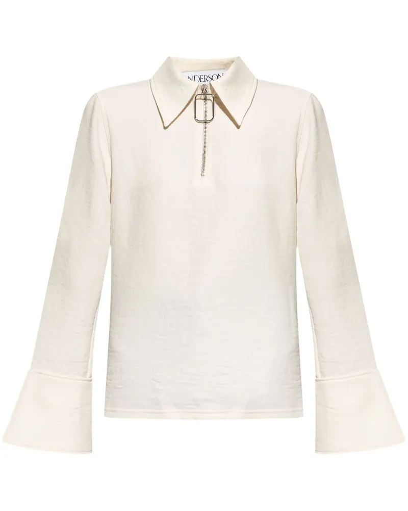 J.W.Anderson Cloqué-Poloshirt - Weiß Weiß