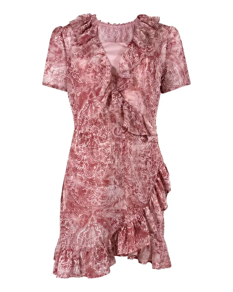 Aniye By Niko paisley-print ruffled mini dress - Rosa Rosa