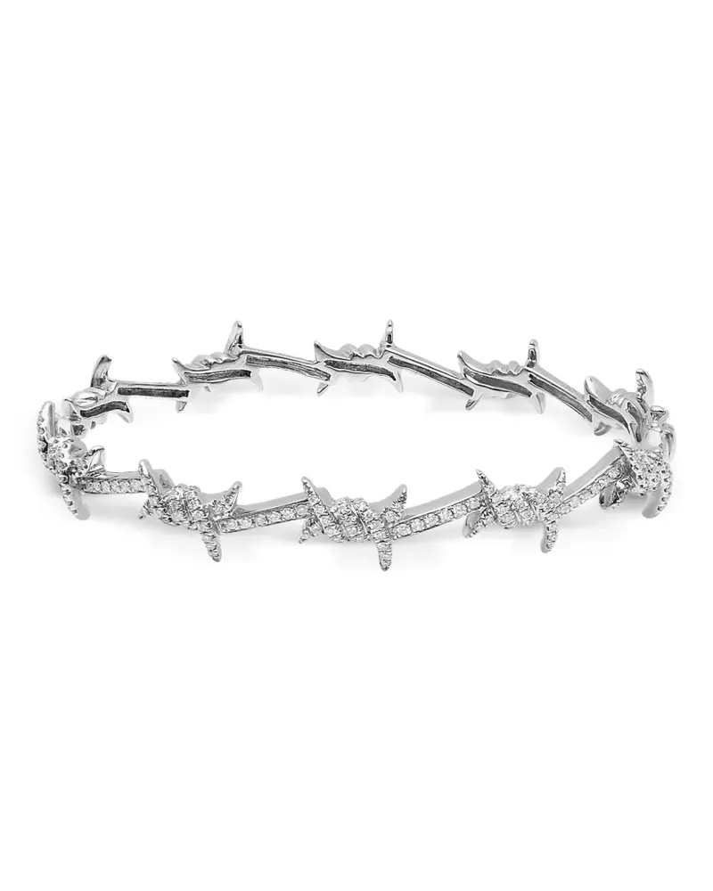 DJULA Barbelé diamond bangle - Silber Silber