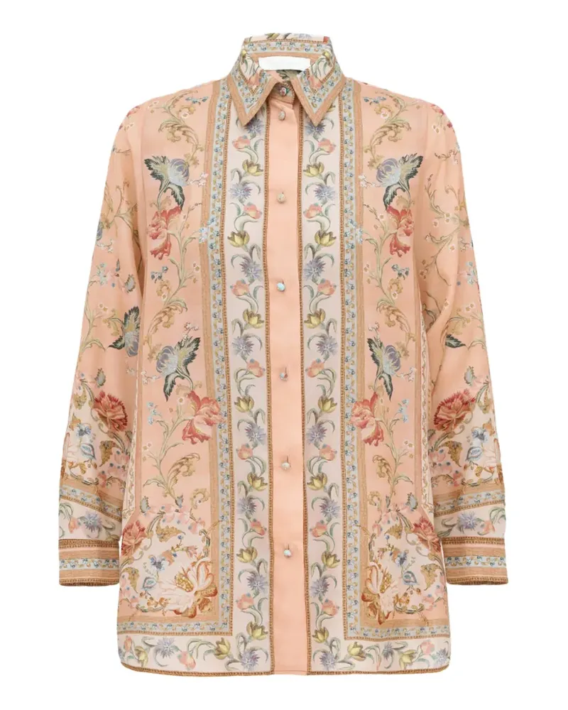 Zimmermann floral-print silk shirt - Rosa Rosa