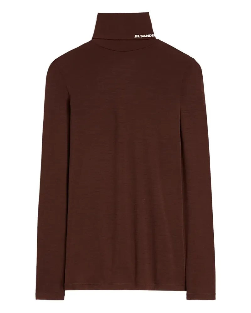 Jil Sander T-Shirt mit Rollkragen - Braun Braun