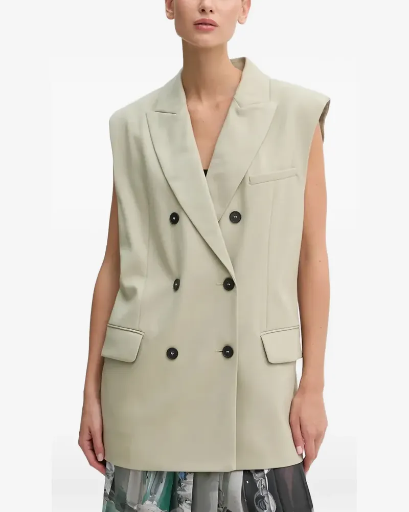 IRO double-breasted sleeveless top - Nude Nude