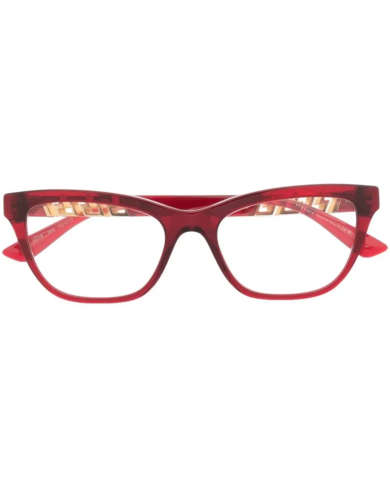 Versace Brille mit eckigem Gestell - Rot Rot