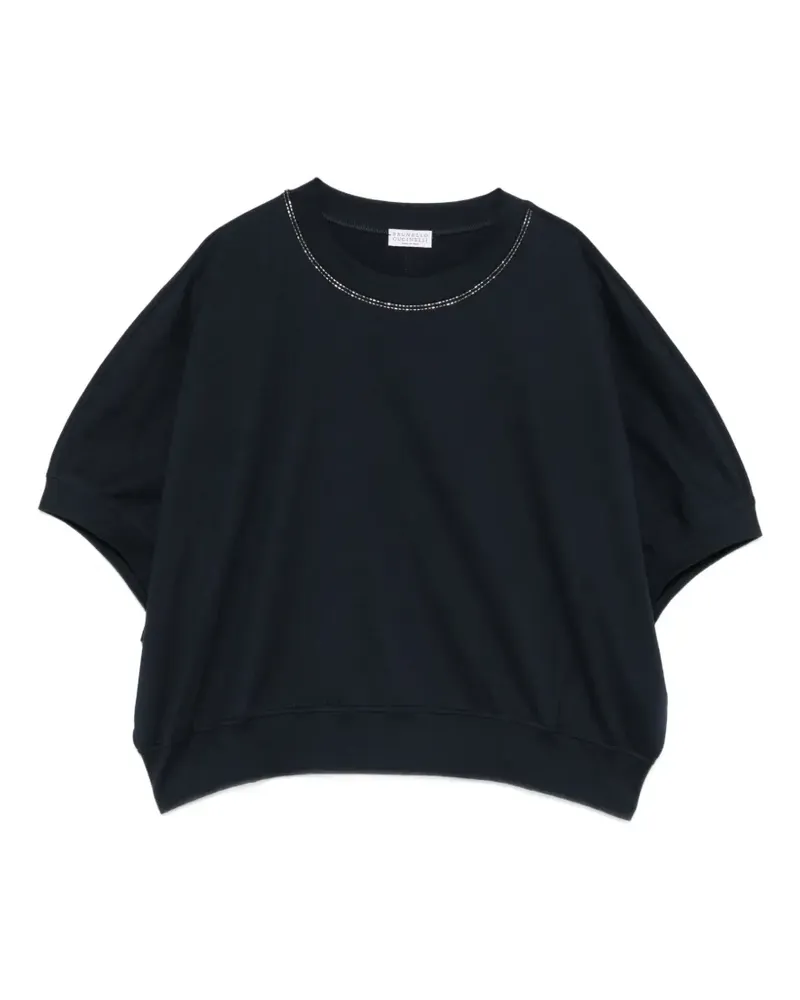 Brunello Cucinelli Verziertes Oberteil - Blau Blau