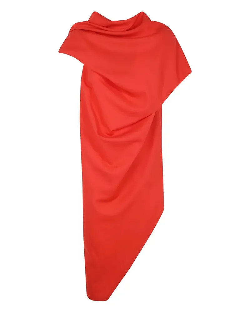 Issey Miyake Asymmetrisches Uni-Form Midikleid - Rot Rot