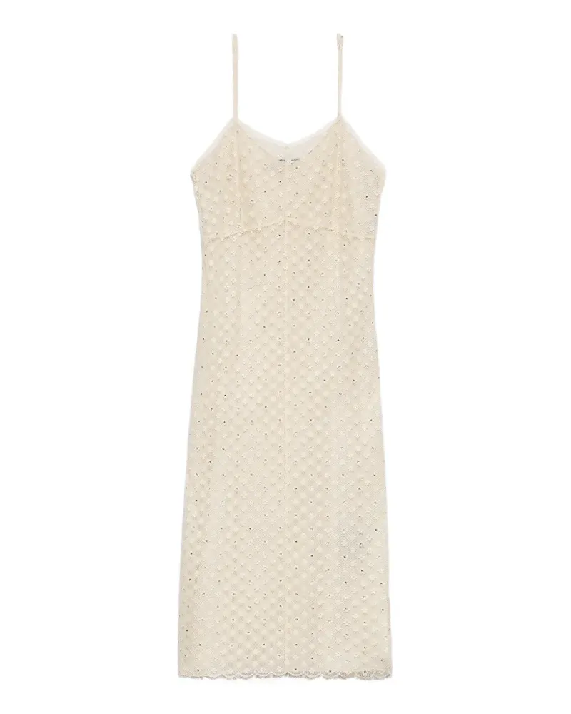 Prada embroidered lace dress - Nude Nude