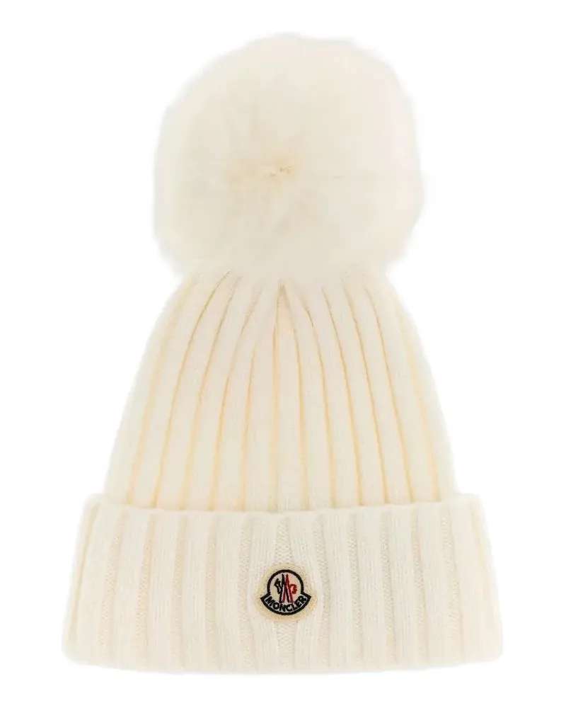 Moncler Beanie mit Pompon - Nude Nude