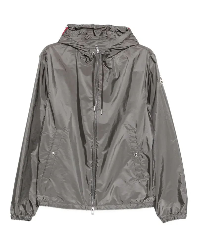 Moncler Jacke mit Logo-Patch - Grau Grau
