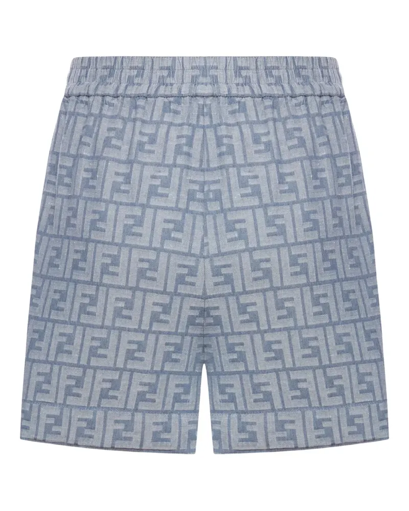 Fendi Shorts mit FF-Logo - Blau Blau