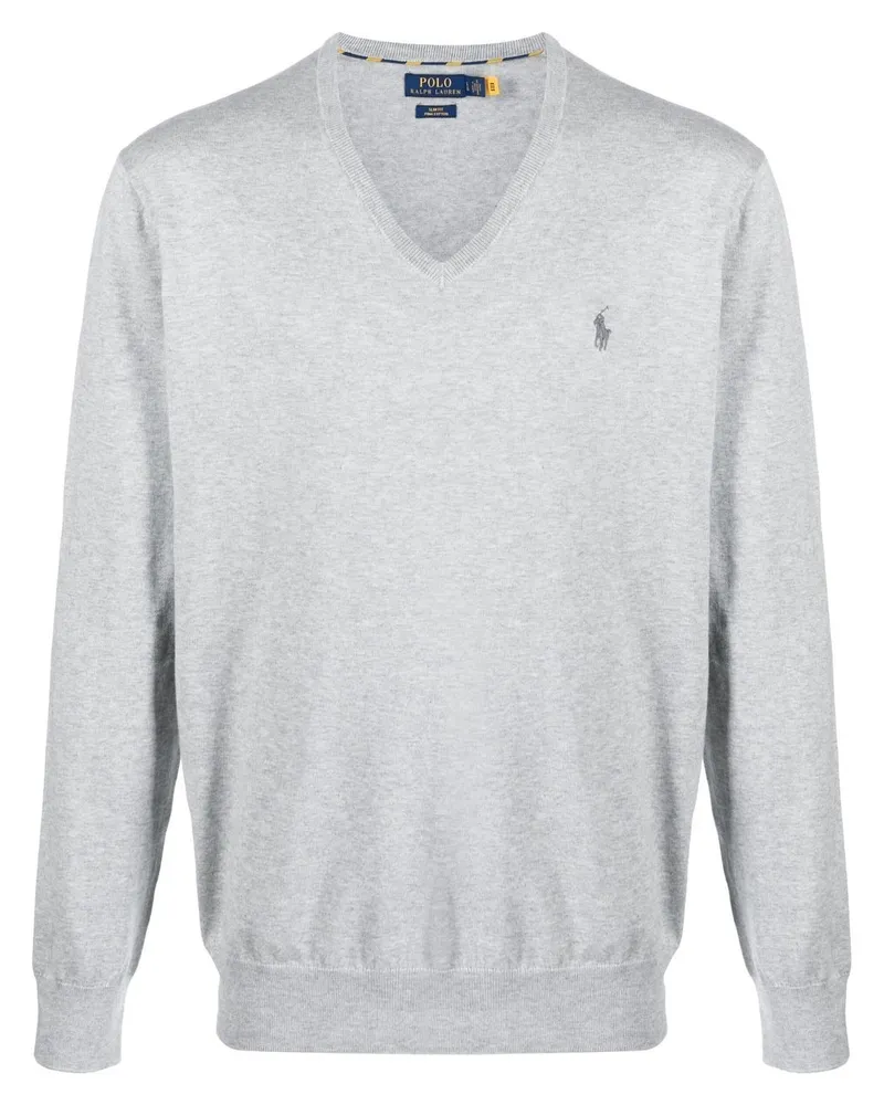 Ralph Lauren Pullover mit Pony-Stickerei - Grau Grau