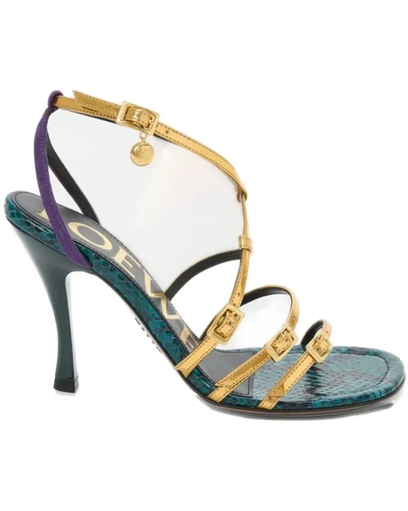 Loewe 90mm buckle strap sandals - Gold Gold