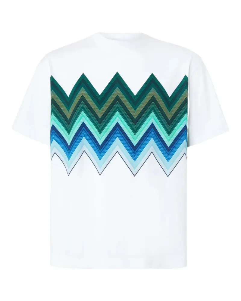 Missoni T-Shirt mit Zickzack-Print - Weiß Weiß