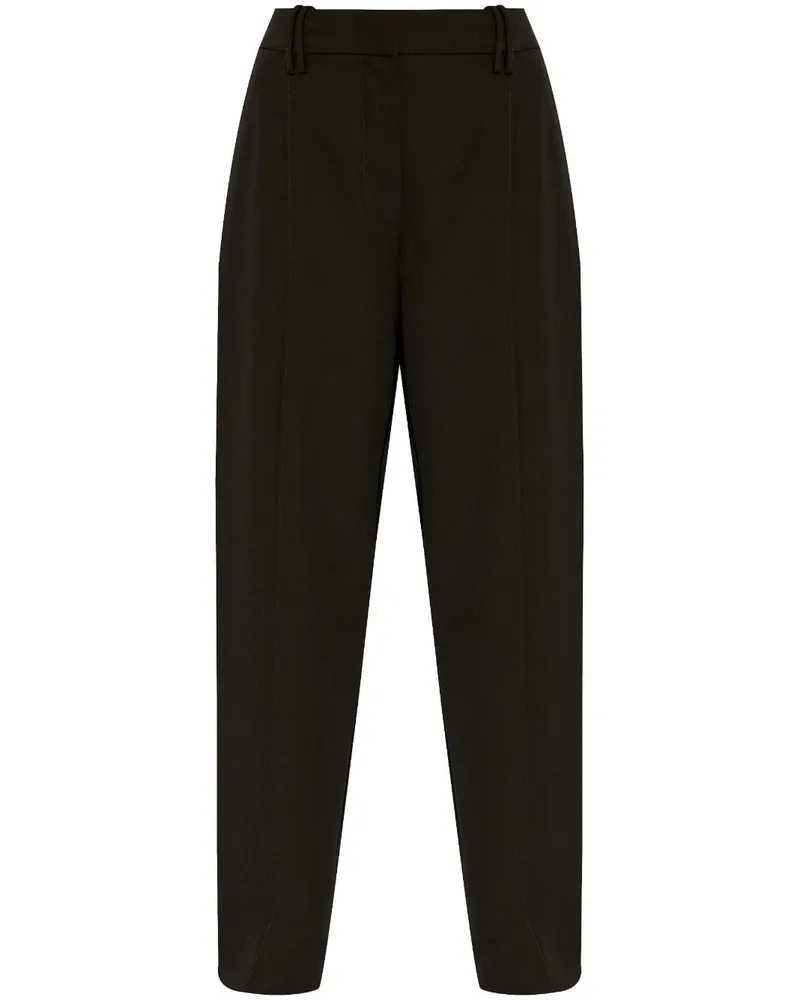Ganni Gerade Taillenhose - Schwarz Schwarz