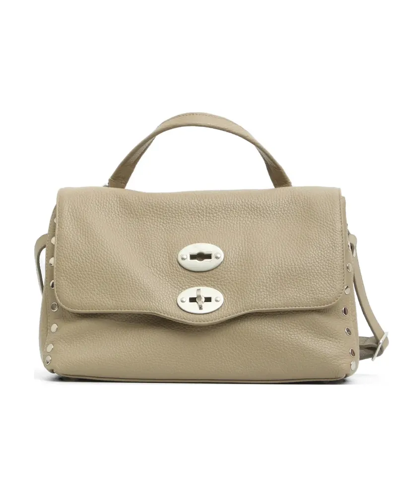 Zanellato Postina Daily S grained leather tote bag - Braun Braun