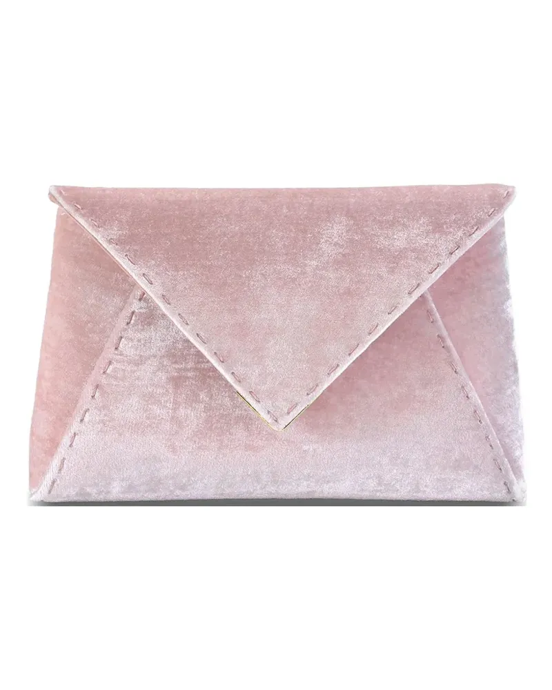 Tyler Ellis small Lee 'Pouchet' crushed-texture clutch bag - Rosa Rosa