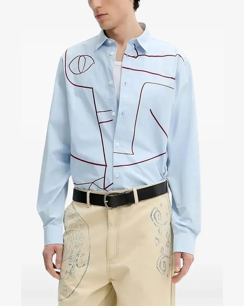 Desigual Klassisches Hemd - Blau Blau