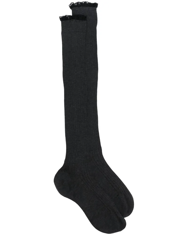 Prada Socken mit Spitze - Grau Grau