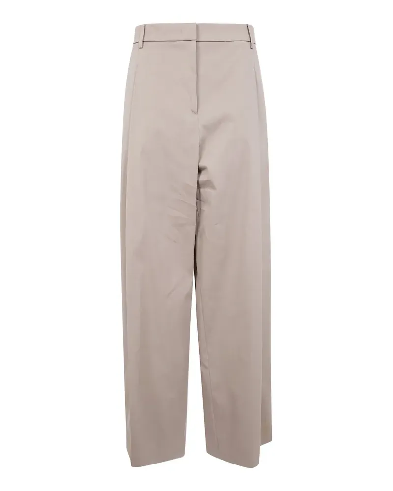 N° 21 pleated wide-leg trousers - Nude Nude