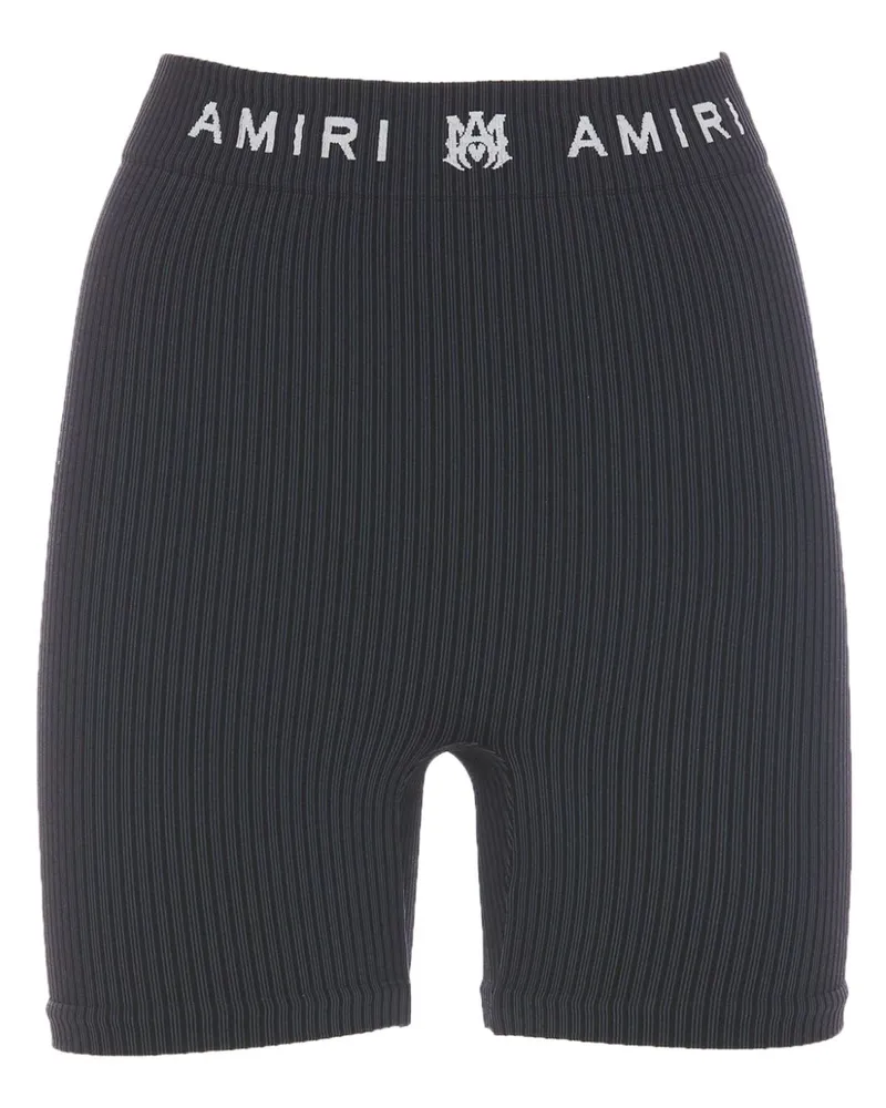 Amiri Gerippte MA Shorts - Schwarz Schwarz