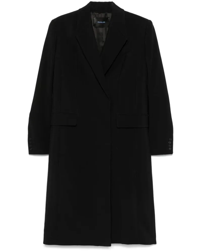 Thierry Mugler Einreihiger Mantel - Schwarz Schwarz