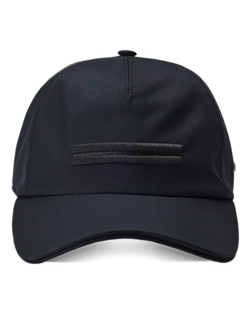Ermenegildo Zegna navy-blue microfiber Motorin baseball cap - Schwarz Schwarz