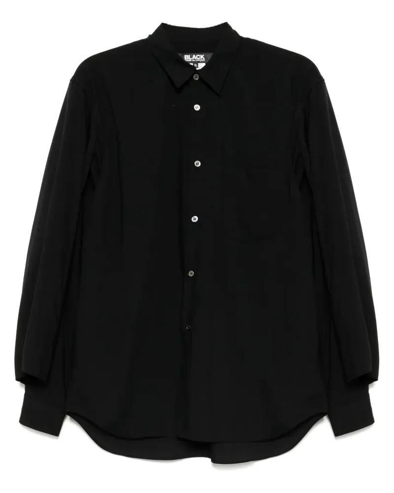 Comme des Garçons Langärmeliges Hemd - Schwarz Schwarz