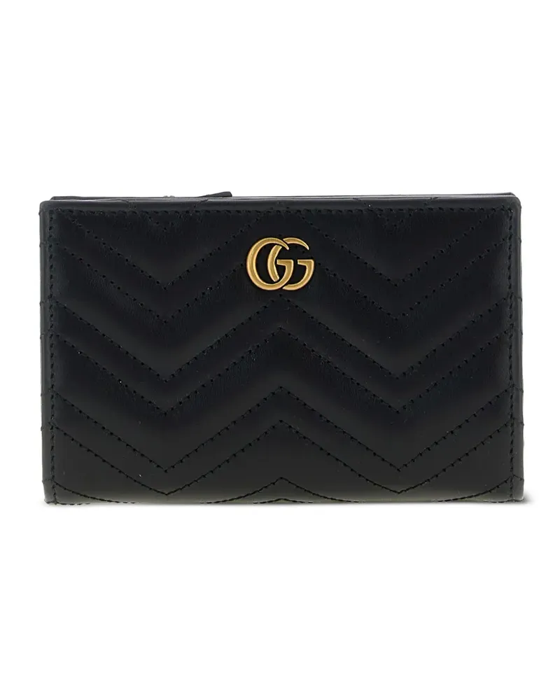 Gucci GG Marmont Portemonnaie mit Zickzackmuster - Schwarz Schwarz