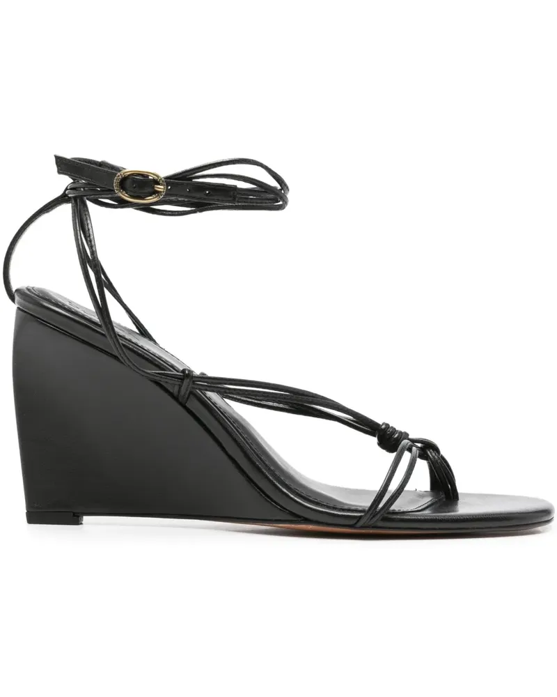 ba&sh Conny Wedge-Sandalen 90mm - Schwarz Schwarz