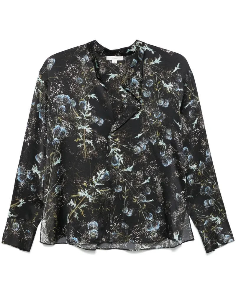 Vince Thistle Seidenbluse - Schwarz Schwarz