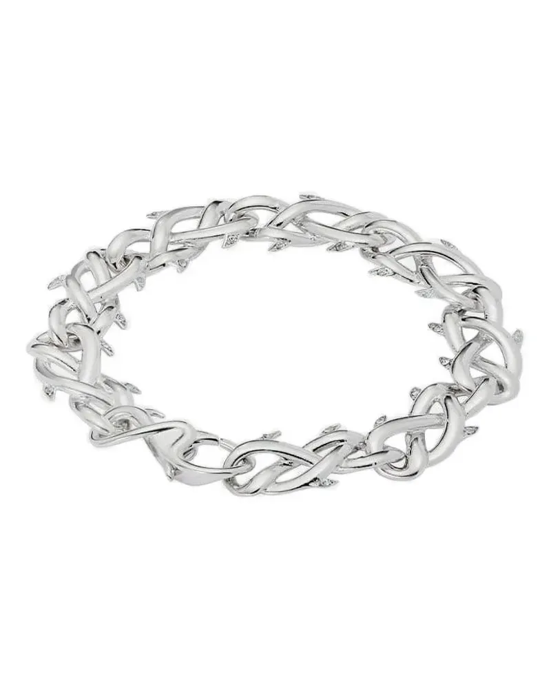 Hatton Labs Silberarmband mit Dornendetail Silber