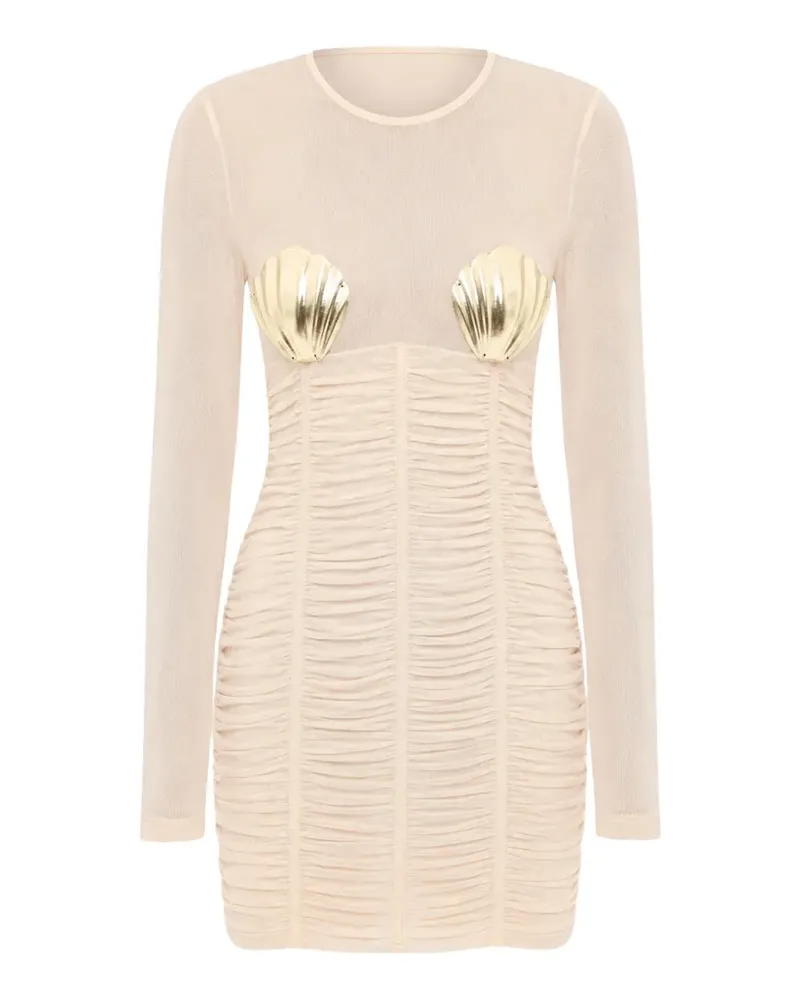 Dsquared2 Shells ruched mini dress - Nude Nude